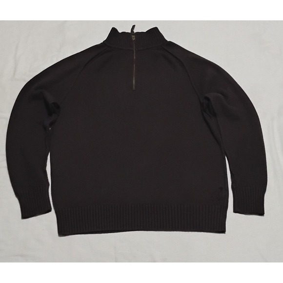 American Eagle Outfitters Other - Vintage American Eagle Men's XXL Brown Rib-Knit Cotton 1/4 Zip Mock Sweater